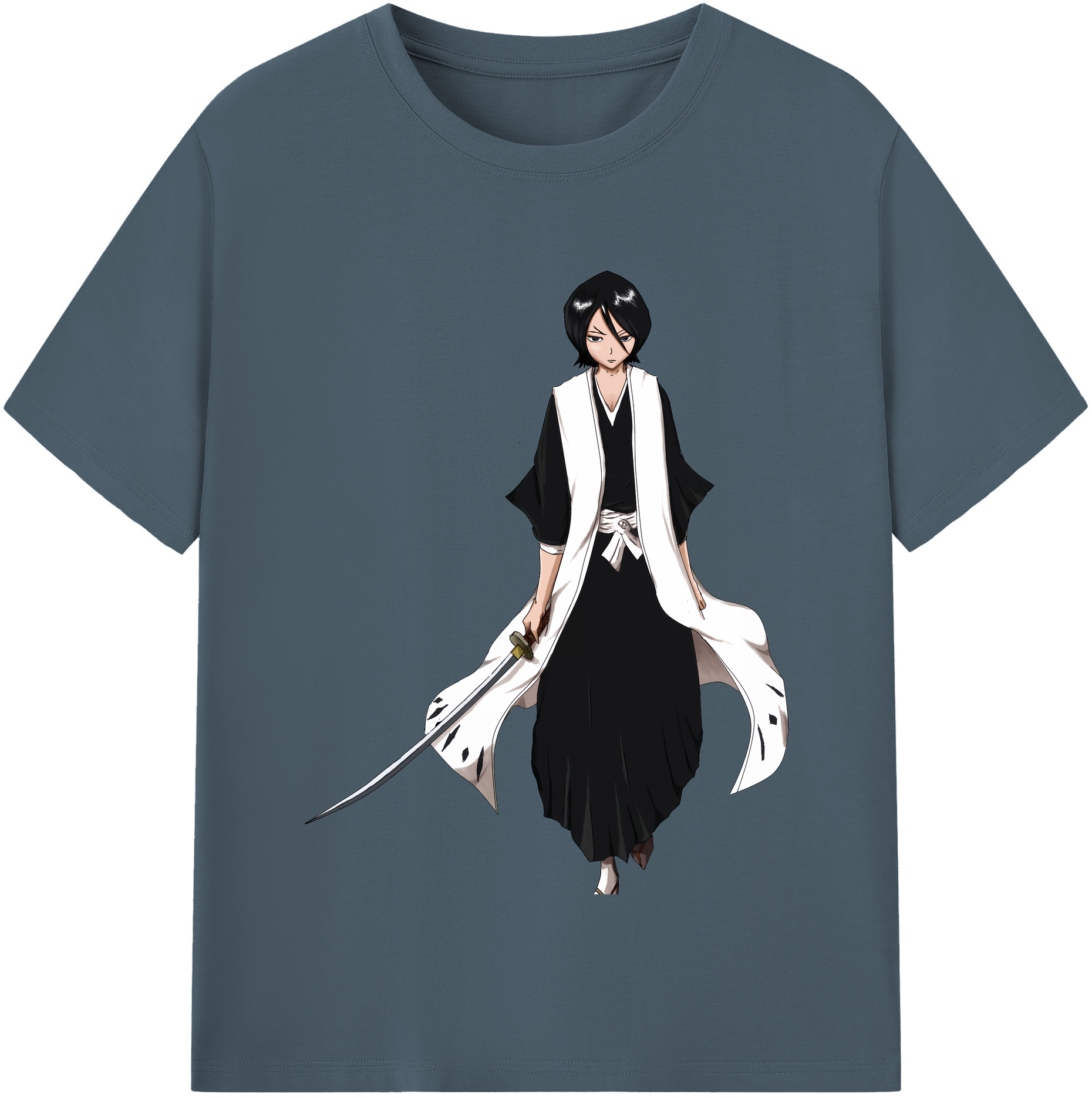 （画像用） ブリーチ 朽木ルキア BLEACH Kuchiki Rukia 綿100％半袖Tシャツ（フロントプリント）